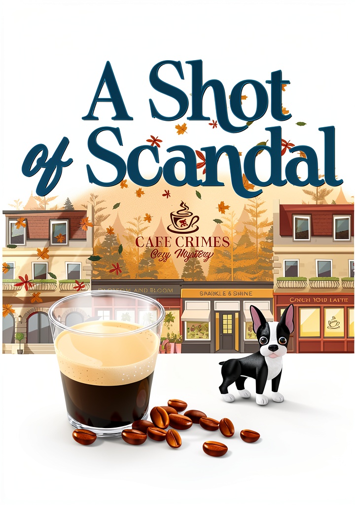 Cafe Crimes Cozy Mystery book cover on a Kindle device