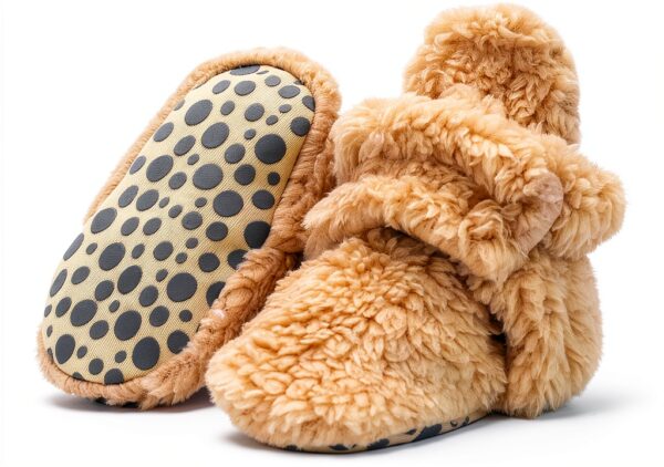 Zutano Furry Gripper Booties Infant Shoes Non-Slip Winter-0