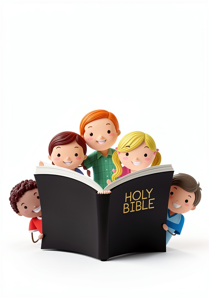 Reading Systematic Theology For Children Book 2 on a Kindle tablet during family study