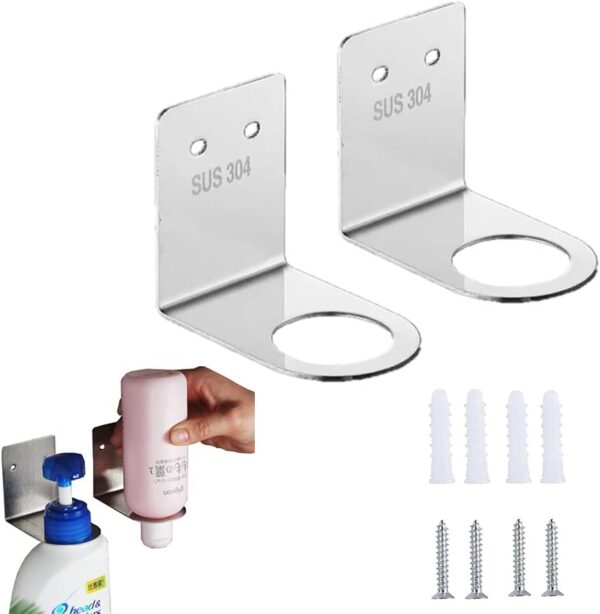 BiJun Soap Dispenser Holder Stainless Steel Wall Mount-0