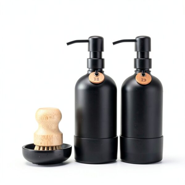 ORCHID HOME Stainless Steel Soap Dispenser Set-5