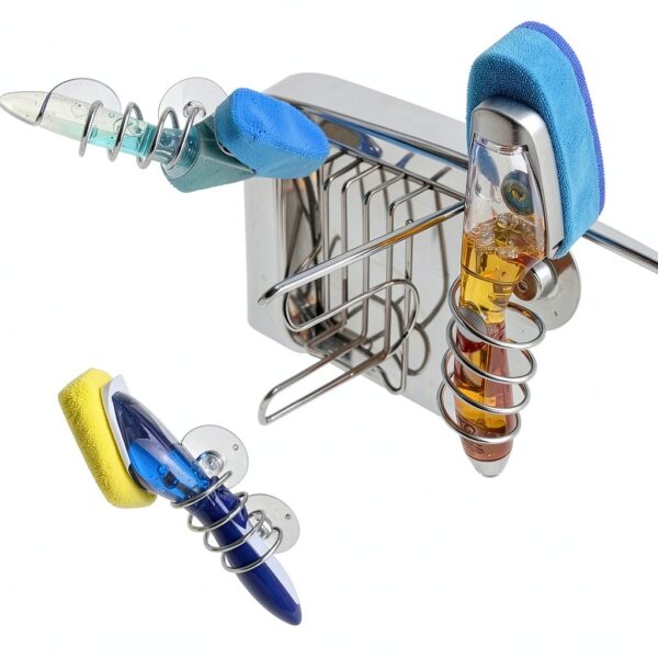 WSOQYEO Stainless Steel Soap Dispenser Brush Holder-7