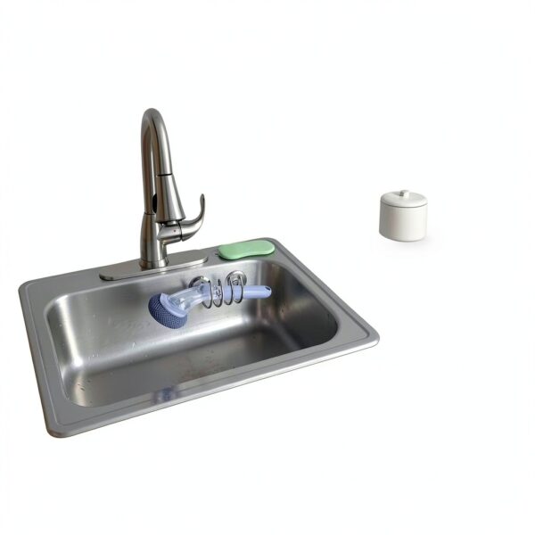 WSOQYEO Stainless Steel Soap Dispenser Brush Holder-5