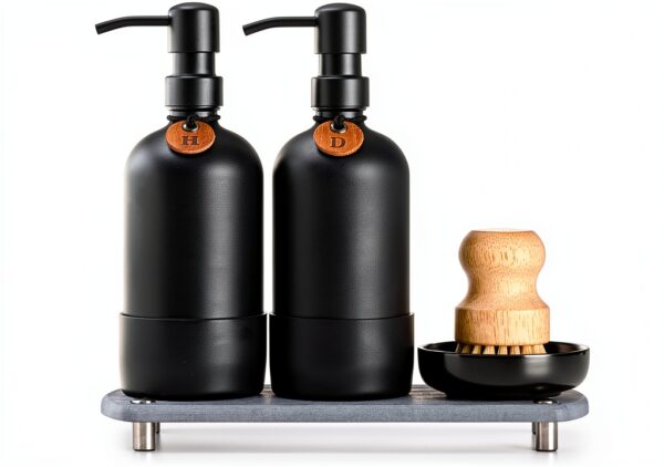 ORCHID HOME Stainless Steel Soap Dispenser Set-0
