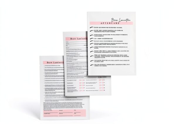 Eyebrow Lamination Forms Lashicorn BROW-A1-W-522 Pink 75-Page Set-8