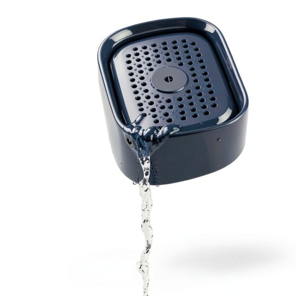 Dish Soap Dispenser Navy Blue ROSEOK with Non‑Slip Base-6