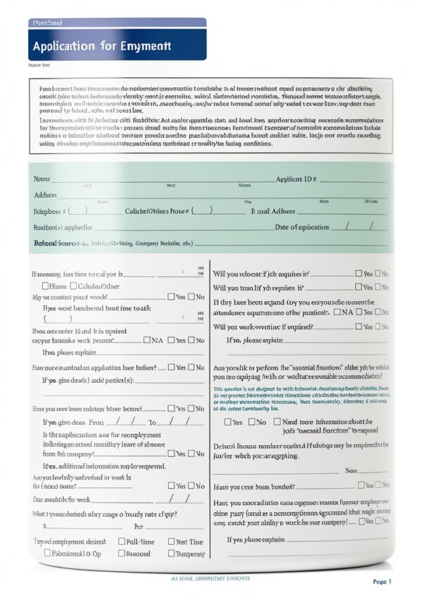 ComplyRight New York Job Application Pack of 50 A2179NY White Form-0
