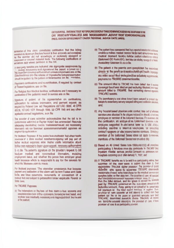 UB-04 (CMS 1450) Insurance Claim Form – Stockchecks 2500‑Sheet Red Ink-1