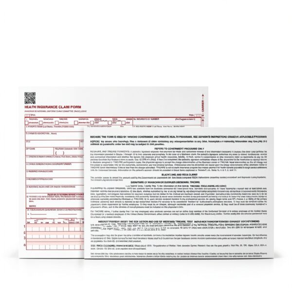 TOPS 50126RV Medicare Medicaid Claim Forms 8.5x11 Pack of 500-4