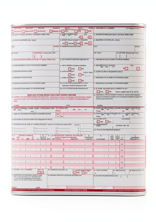Health Insurance Claim Forms Linton CMS-1500 8.5x11 Paper Case 2500-0