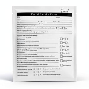 Facial Intake Consent & Aftercare Forms 75 Pack Lashicorn 8.5x11-0