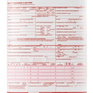 CMS-1500 Insurance Claim Form LINCO 6 Reams 3000 Red Ink Laser Sheets-0