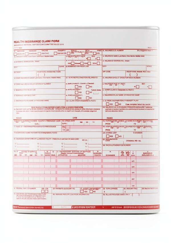 CMS-1500 Insurance Claim Form LINCO 6 Reams 3000 Red Ink Laser Sheets-0