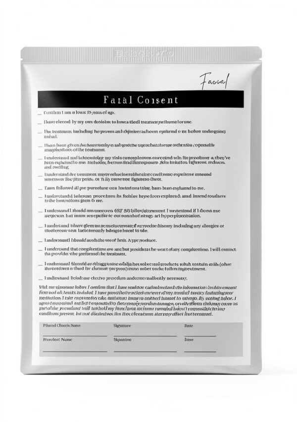 Facial Intake Consent & Aftercare Forms 75 Pack Lashicorn 8.5x11-1