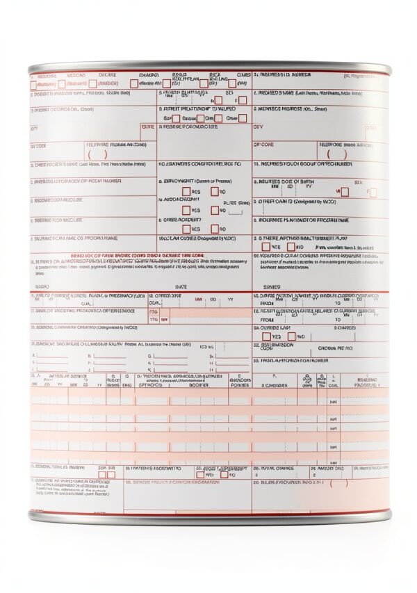 CMS 1500 Claim Forms ICD-10 Laser Cut Sheet twihealthcare 2500 Sheets-0