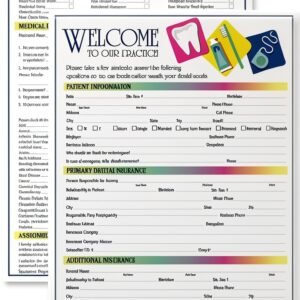 Two-Sided Dental Icon Registration Form – 3 Pads of 100 Sheets – EGP-0